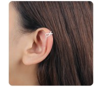 1Micron Gold Plated 10mm CZ Stone Ear Cuff EC-1150-GP